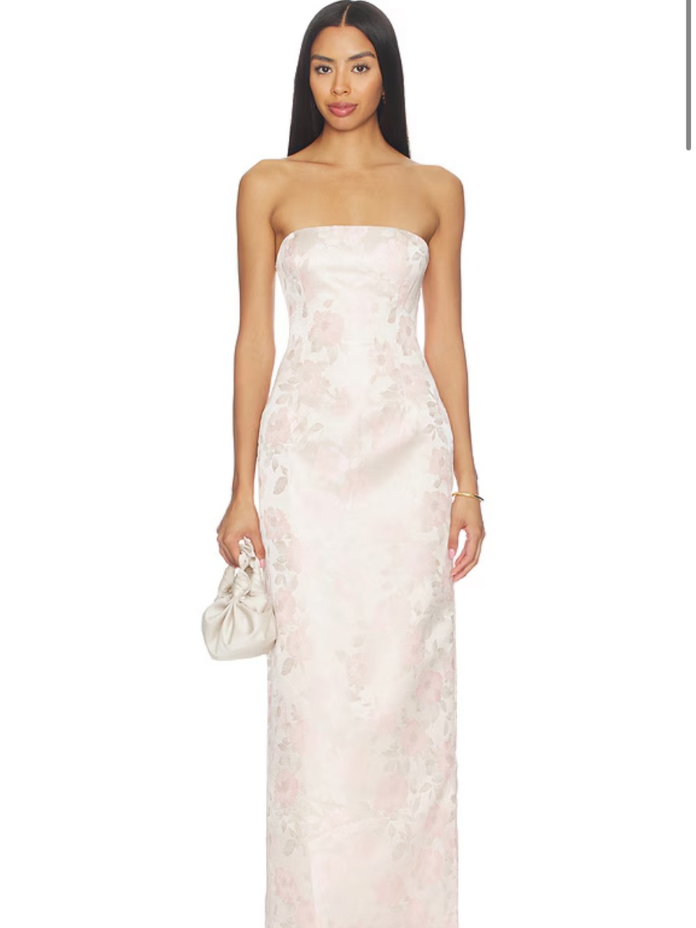 MORE TO COME- Maiah Strapless Maxi Dress in Pink Floral